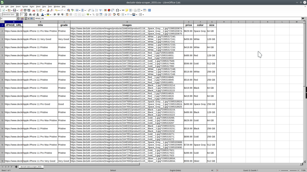 CSV Data Preview